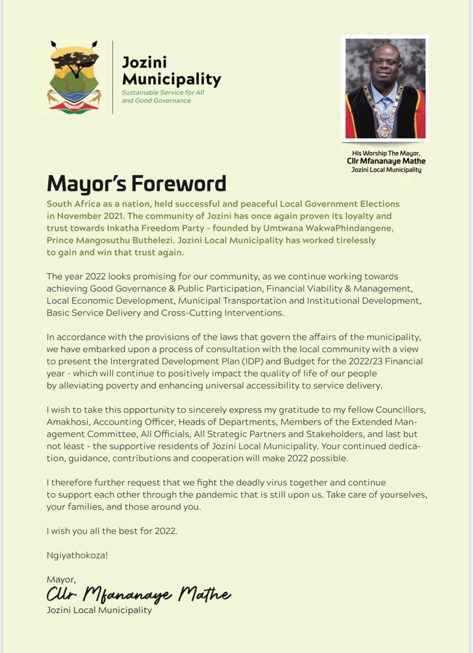 Mayors Foreword 2022